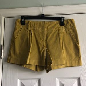 Mustard colored shorts